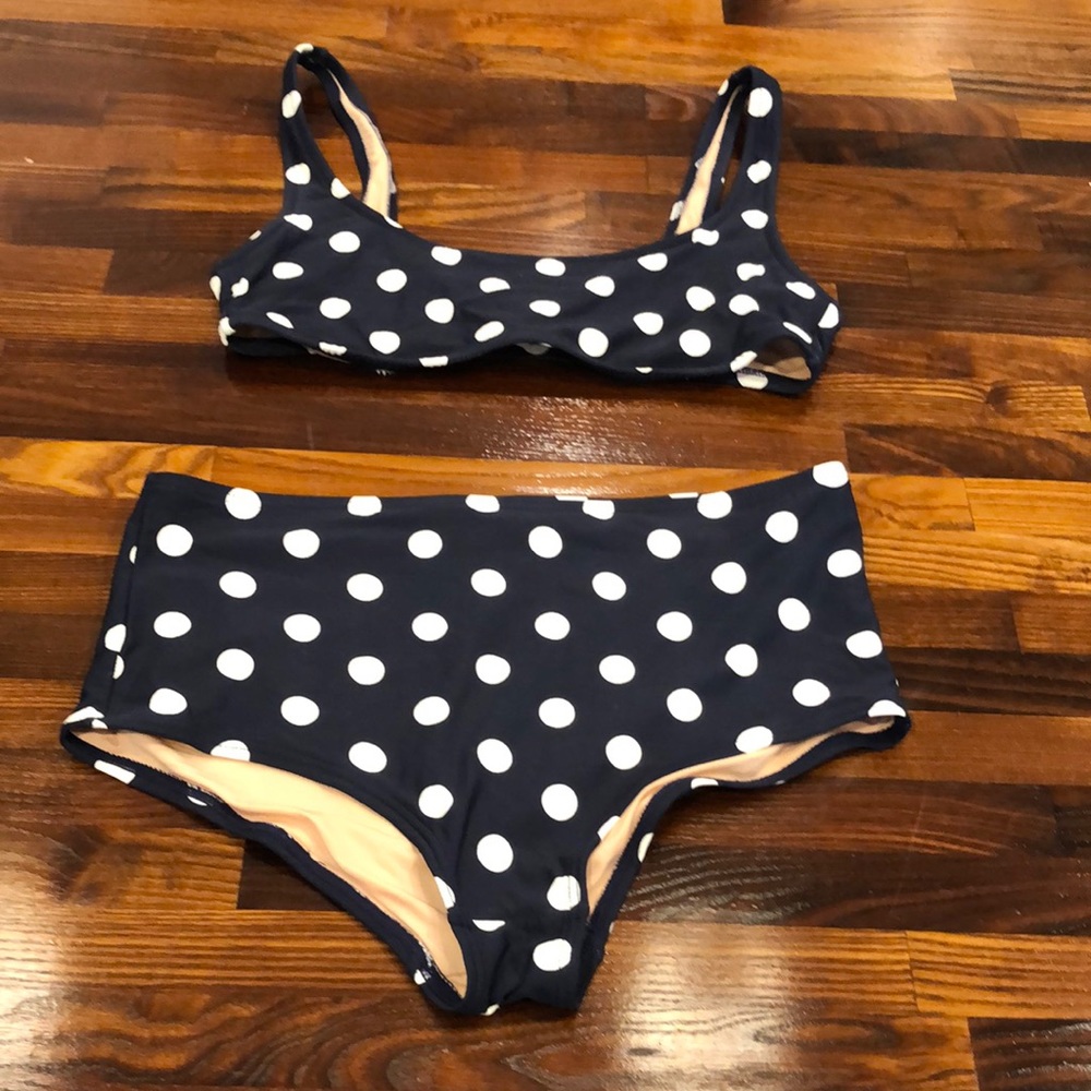 J crew polka dot bikini - high rise bottoms